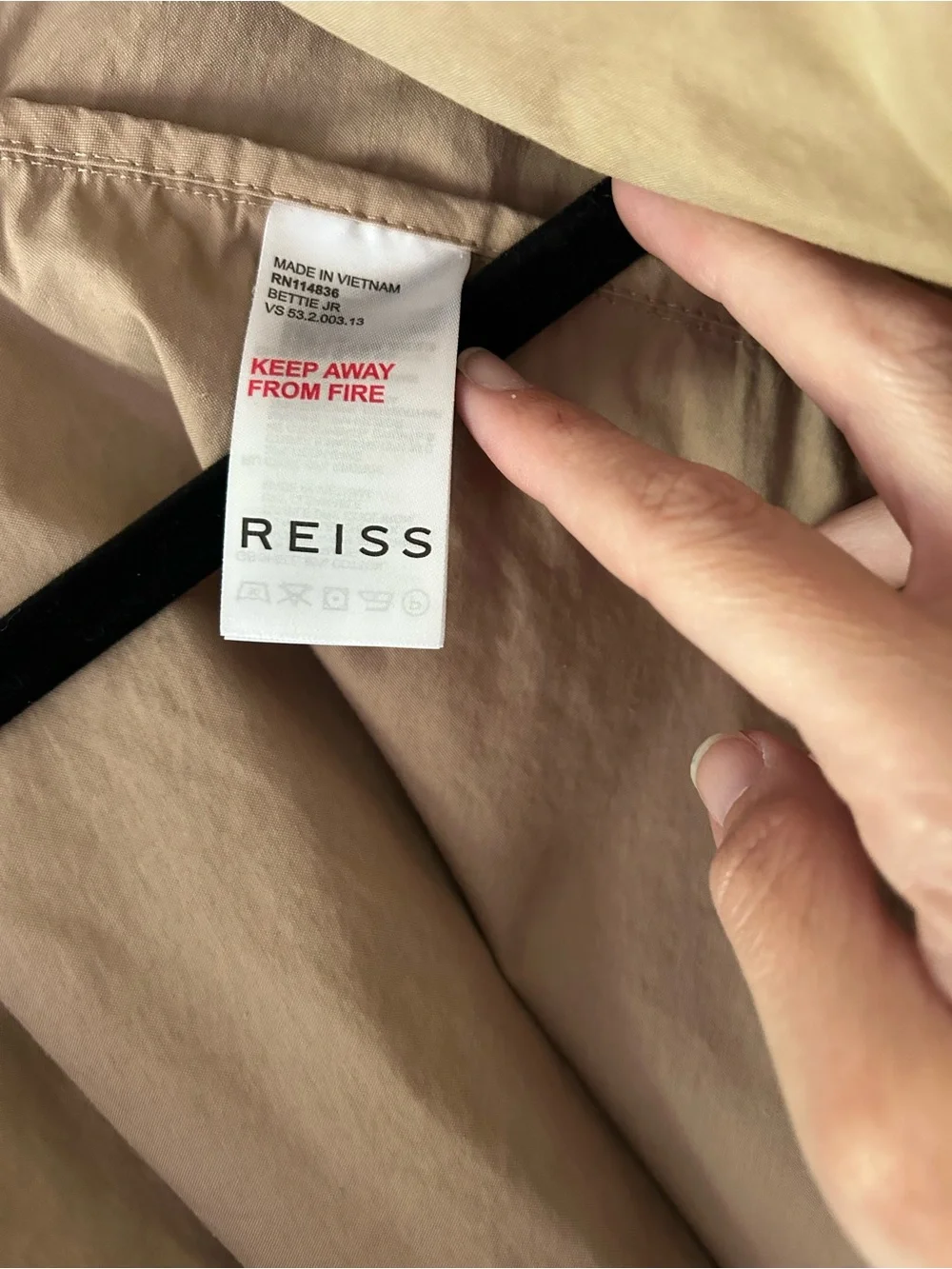 Reiss Bettie Junior Technical Poncho in Camel Sz 4-5 Y